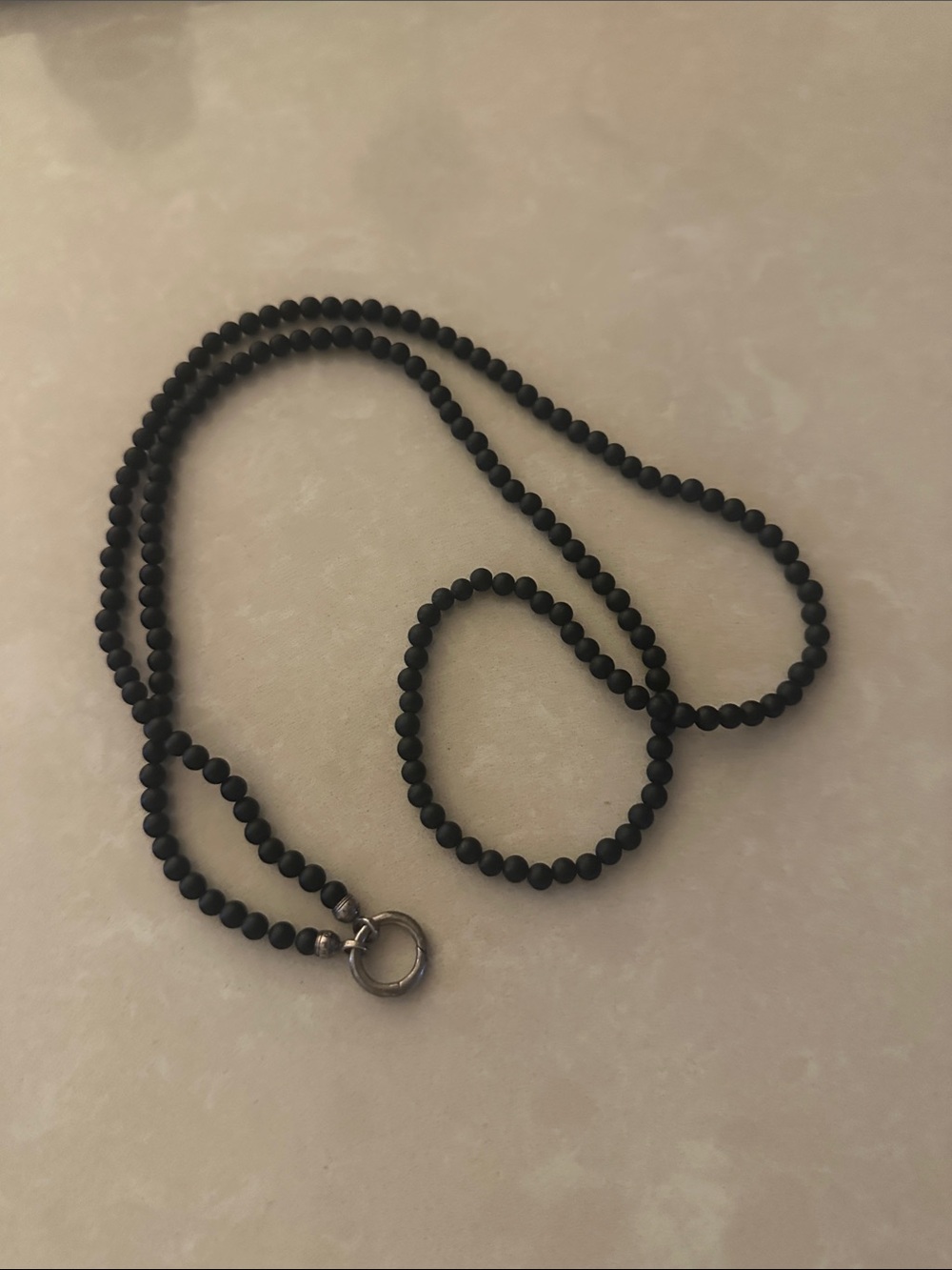 Thomas Sabo Obsidian necklace with clasp for charms